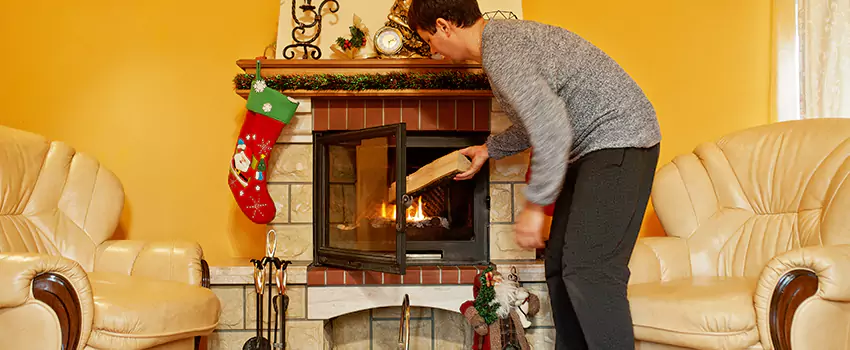 Rusted Metal Fireplace Restoration in Cleburne, Texas